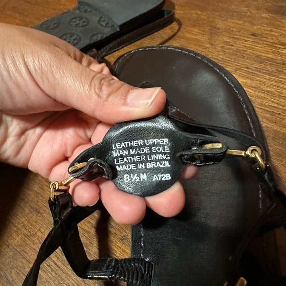 Tory Burch Ali Thong Sandal, Black patent leather, Women’s size 8.5M - Picture 5 of 8